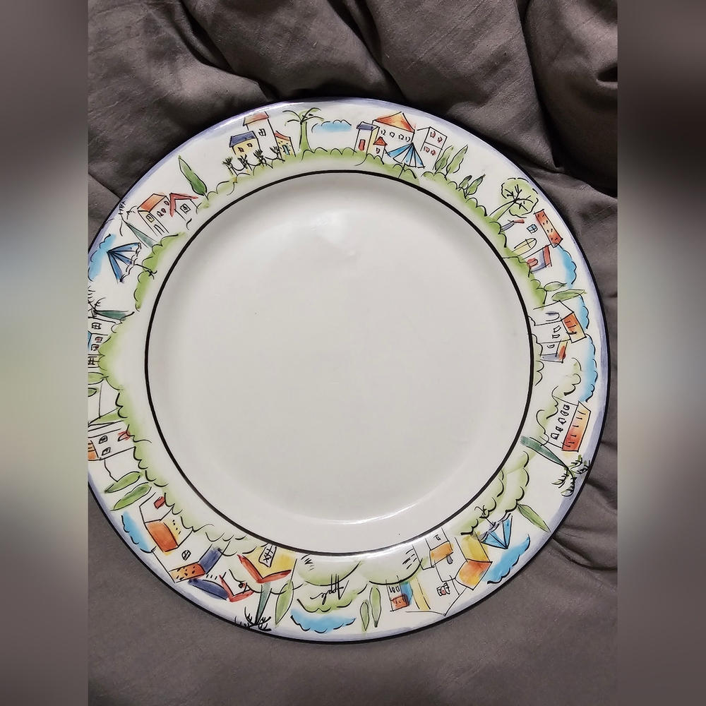 Charming Provence Designed By Apple Village Dinner Plate with Colorful Design